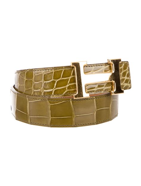 hermes green aligator belt|hermes green belt.